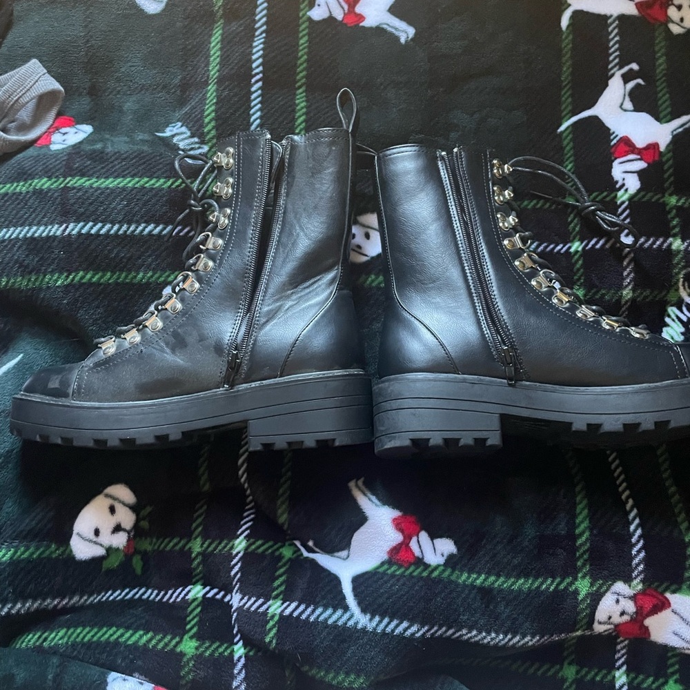 Nasty Gal Black biker boots